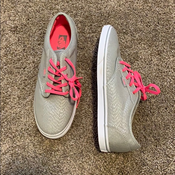 Sliver and pink Vans - Picture 1 of 3